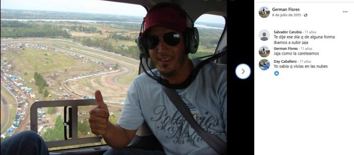 El vuelo en helicóptero que une a Flores, Carubia y Bordet