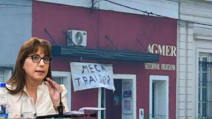 Domínguez defendió su voto previsional y cruzó los escraches docentes