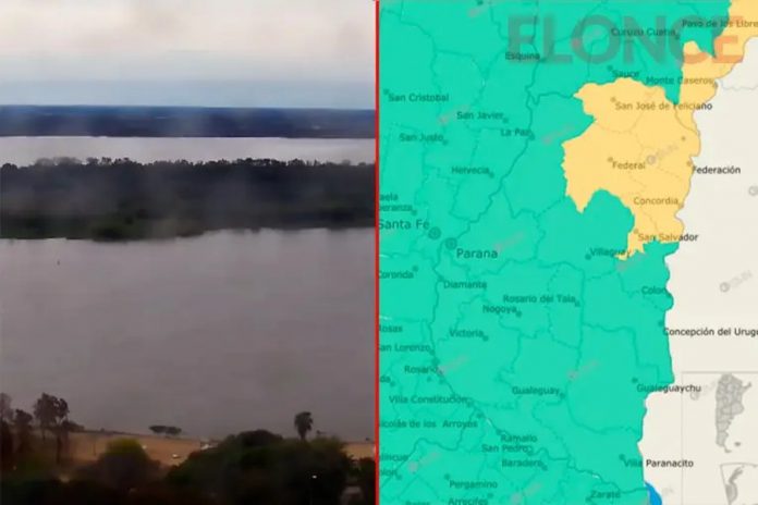 Alerta amarilla por tormentas en cinco departamentos entrerrianos