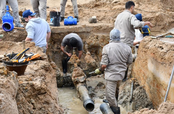 Corte de agua programado: recambio de válvulas y extensión de redes