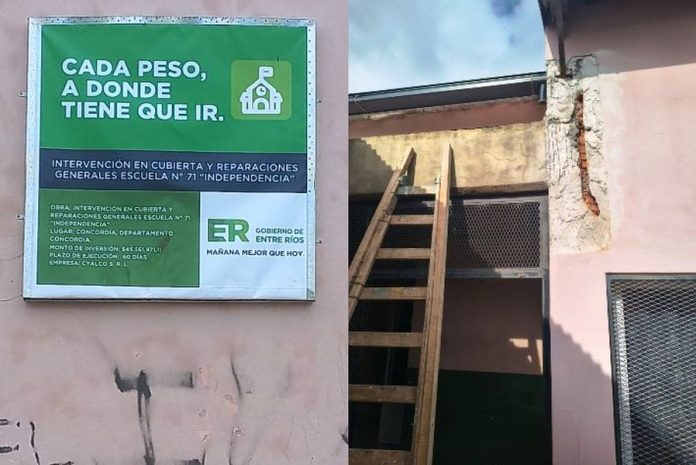 Obras en la Escuela N° 71: $45 millones para frenar filtraciones y mejorar sanitarios