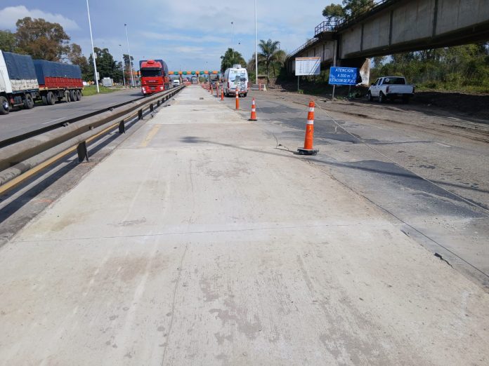 Puente Mitre: un solo carril y demoras por reparación de calzada