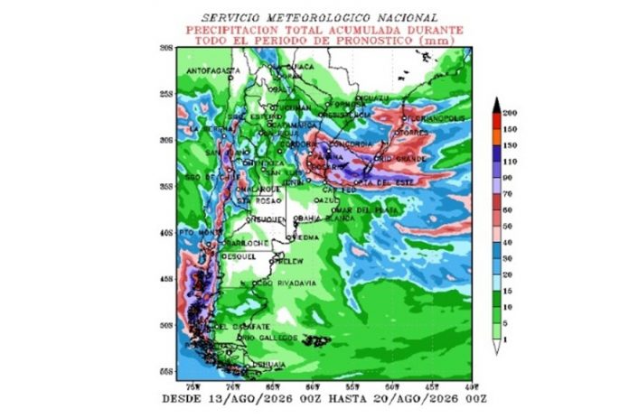 Alerta en Entre Ríos: tormentas severas y crecida de los ríos Paraná y Uruguay