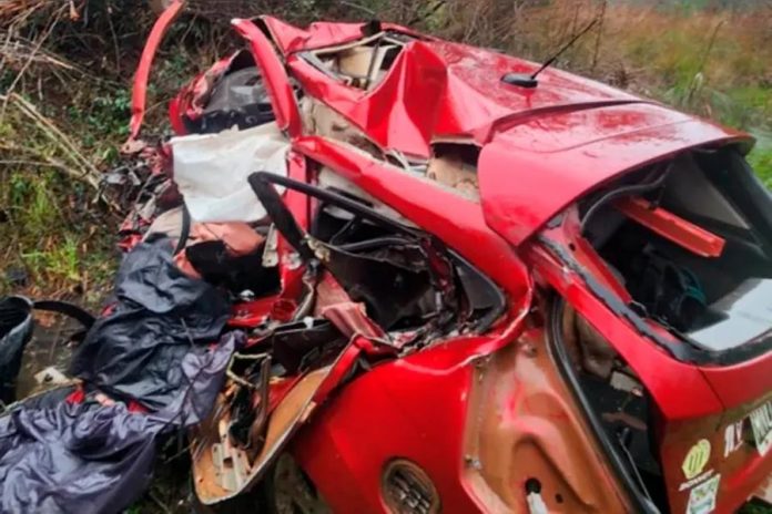 Dos muertos y dos heridos graves en choque frontal sobre la Ruta 14