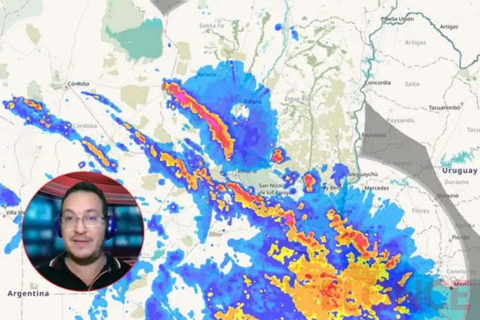 Alerta en Entre Ríos: tormentas con granizo y ráfagas avanzan sobre la provincia