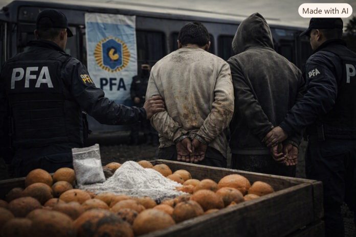 Cocaína en el colectivo de la cosecha: pago con droga a trabajadores rurales