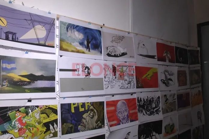 Una obra monumental recrea Gualeguaychú dentro de un dibujo de 21 metros