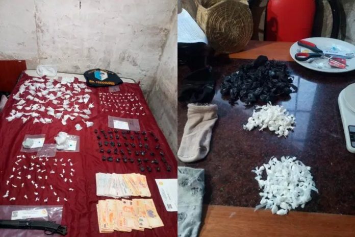 Allanamiento en Concordia: más de 270 envoltorios, una escopeta y tres detenidos
