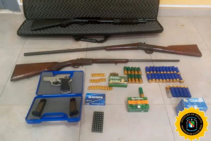 Denuncia por violencia de género derivó en armas y municiones en Villa Elisa