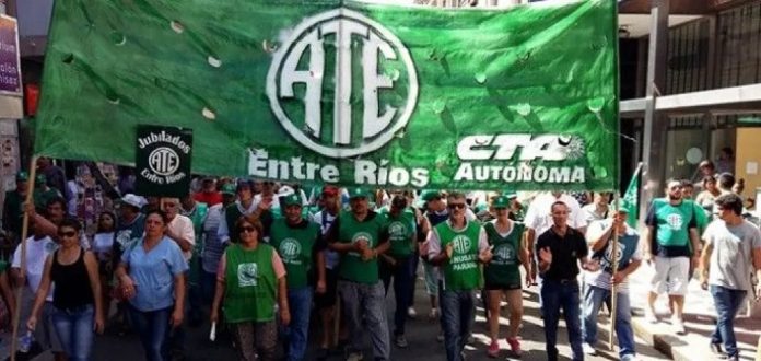ATE para en Entre Ríos: paro y asambleas por salarios y jubilaciones