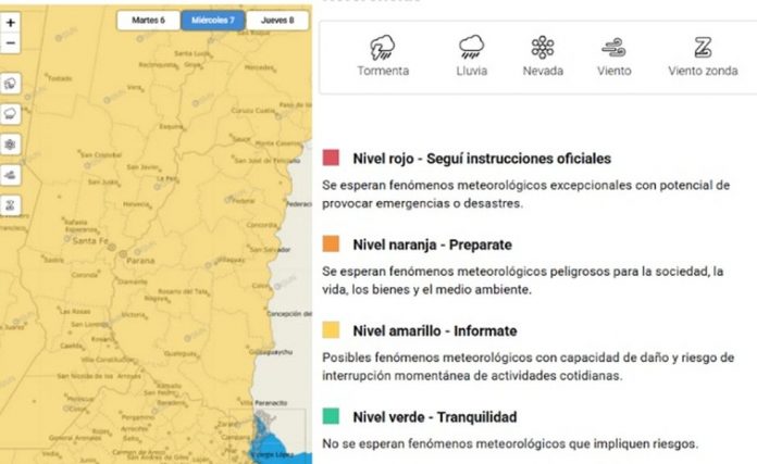 Tormentas intensas en Entre Ríos: qué hacer este miércoles