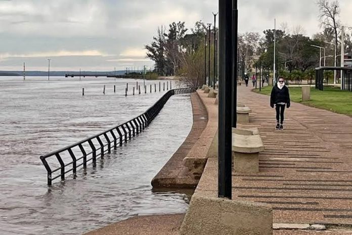 El río Uruguay sigue en baja en Concordia: 10,62 metros y alerta verde