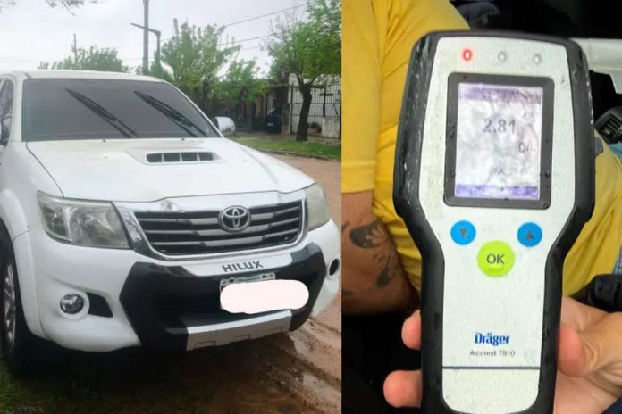 Alcoholizado, chocó autos en Concordia y huyó en una Hilux buscada en Paraná