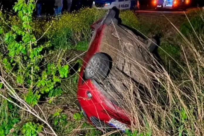 Volcó un auto en la Ruta 39: un ocupante fue trasladado al hospital
