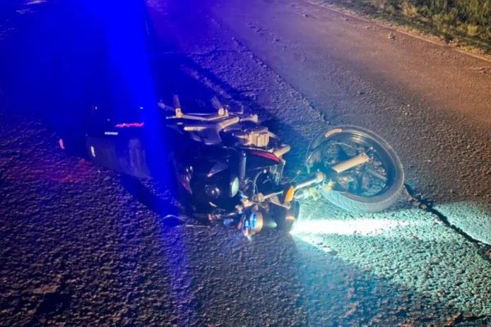 Un ciervo cruzó la Ruta 18 y un motociclista quedó con lesiones leves