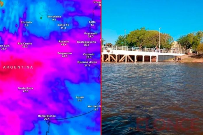 Lluvias desde el jueves: el riesgo de nueva crecida en Paraná y Uruguay