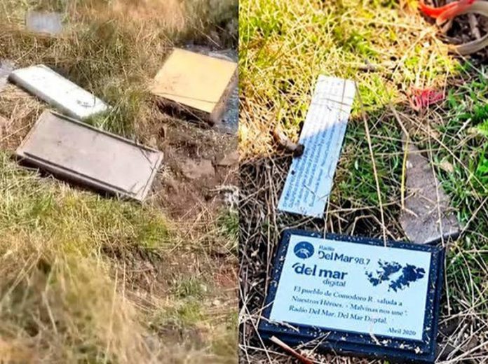 Vandalizaron el cementerio de Darwin, en Malvinas: placas y rosarios destrozados