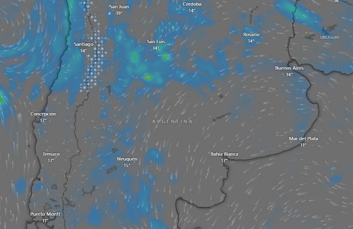 Alertas por tormentas, nevadas y vientos para el lunes 12 en 10 provincias